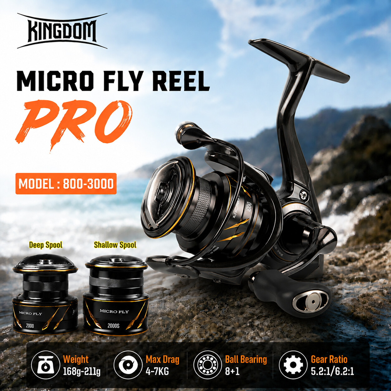 Abu Garcia Reel Max - Kingdom Micro Fly Pro Fishing Spinning