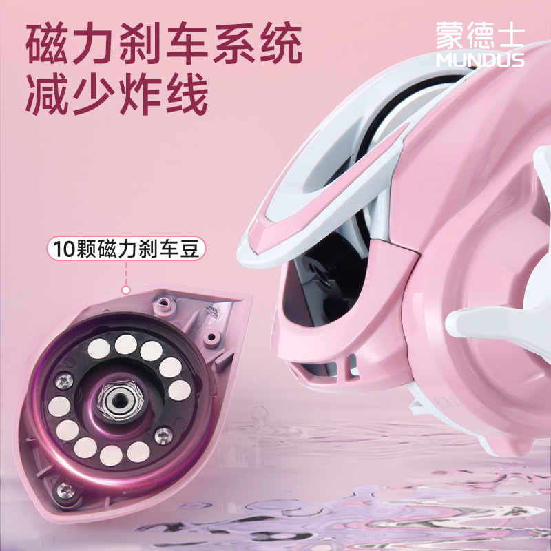 Pink 6.3:1 Gear Ratio 3+1 Ball - Ice Fishing Reel ulasan dan harga
