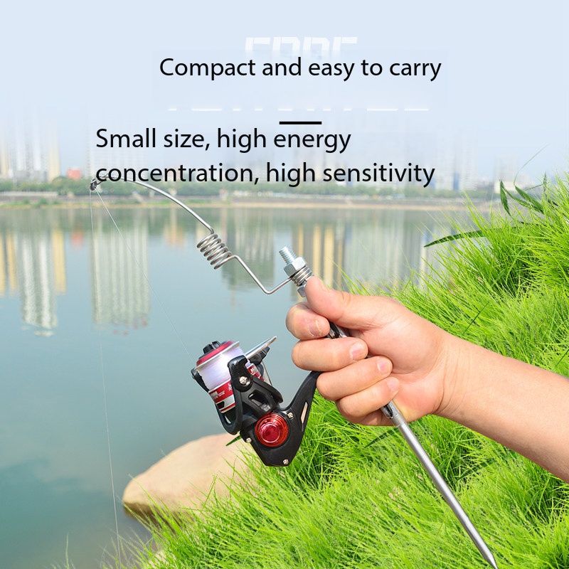 Spring Rod Mini Portable One-P - Ice Fishing Reel ulasan dan harga